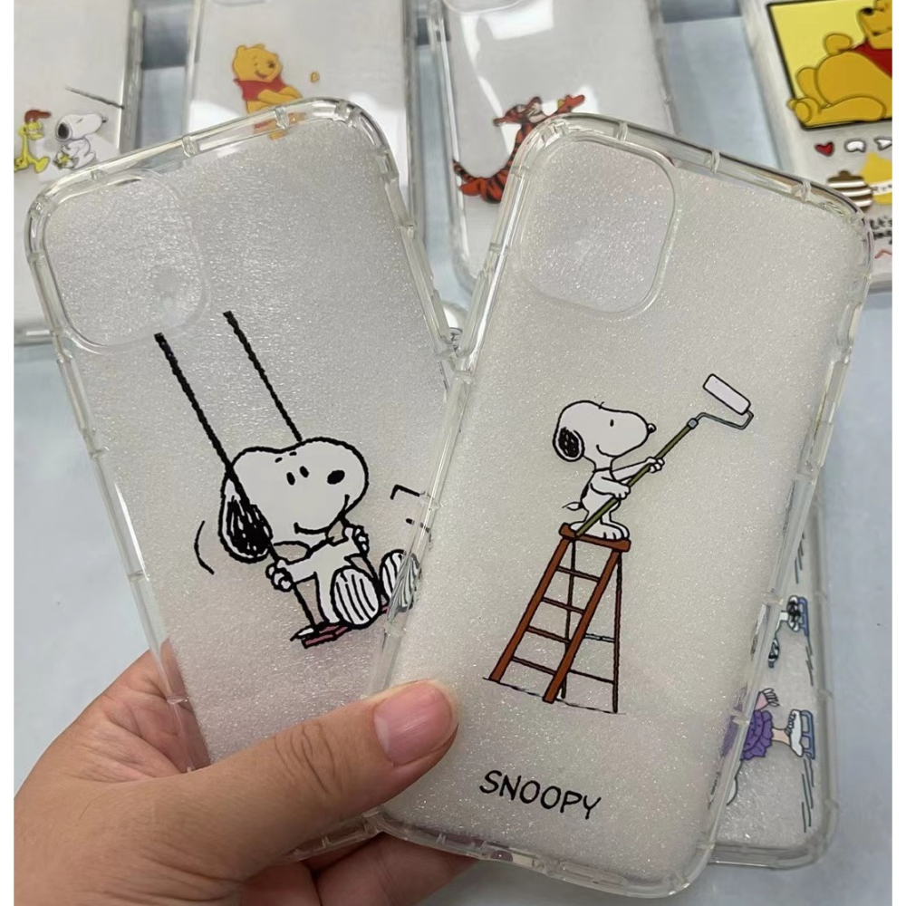 iphone 11 手機殼 台灣現貨空壓殼小熊維尼查理史努比 i11 手機殼 可掛繩 iphone 11手機殼保護殼-細節圖6