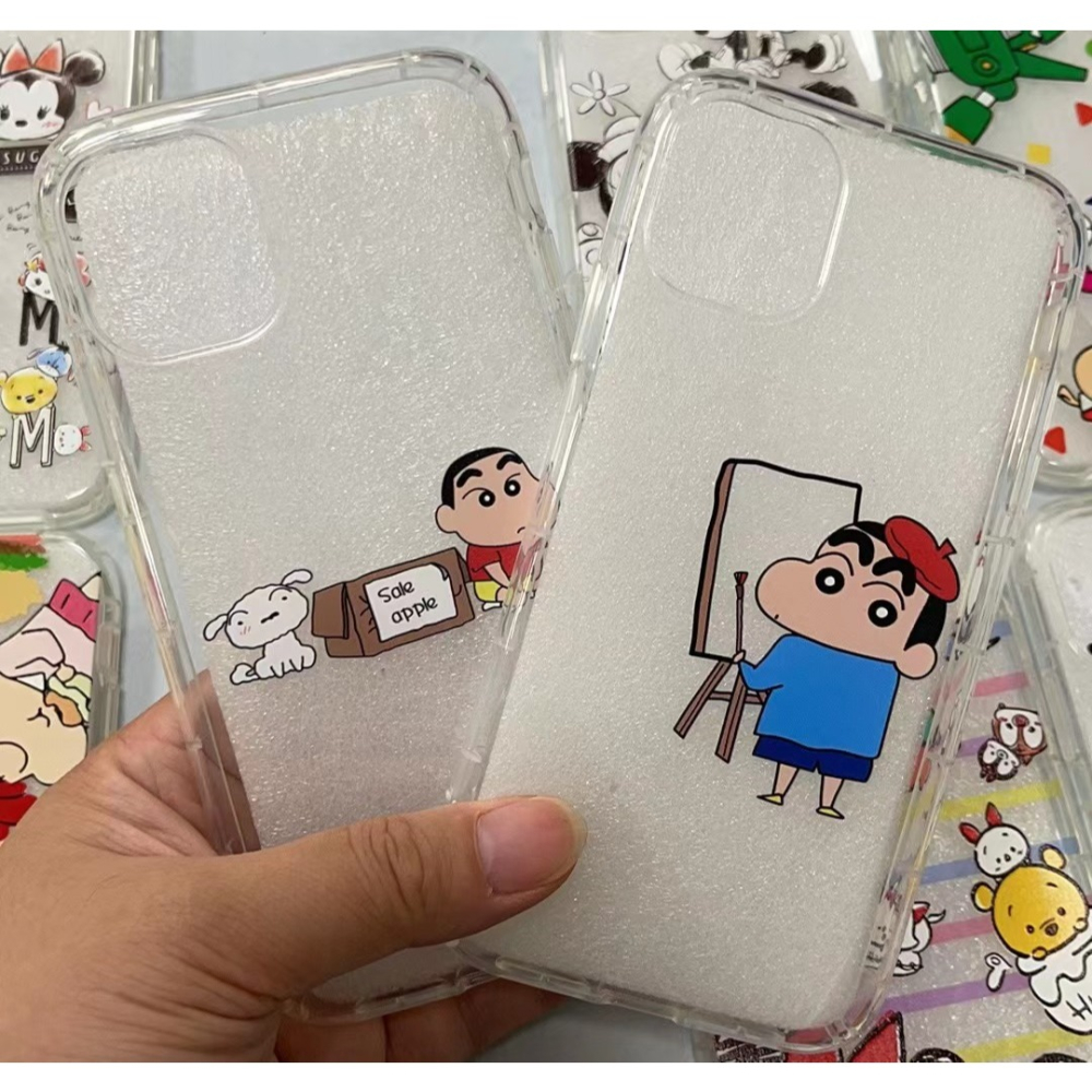 iphone 11 手機殼 現貨空壓蠟筆小新米奇米妮查理軟殼 i11 手機殼 可掛繩 iphone 11手機殼 保護殼-細節圖2