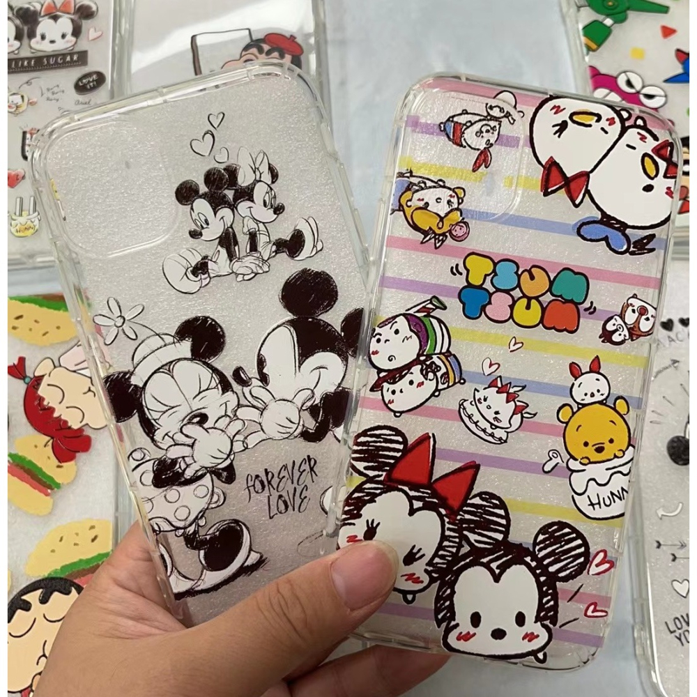 iphone 11 手機殼 現貨空壓蠟筆小新米奇米妮查理軟殼 i11 手機殼 可掛繩 iphone 11手機殼 保護殼-細節圖5