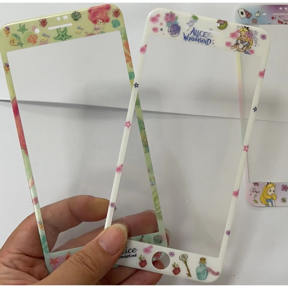 iphone 7 plus 玻璃貼 現貨迪士尼公主軟邊鋼化膜 iphone 8 plus 保護貼 滿版鋼化膜 螢幕保護貼-細節圖4