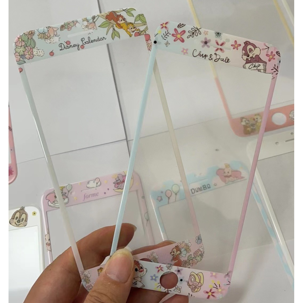 iphone 7 plus 玻璃貼 現貨奇奇蒂蒂貓和老鼠軟邊 iphone 8 plus 保護貼 滿版鋼化膜 螢幕保護貼-細節圖4