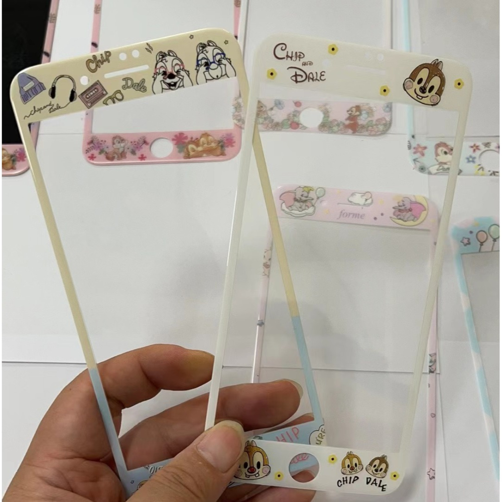 iphone 7 plus 玻璃貼 現貨奇奇蒂蒂貓和老鼠軟邊 iphone 8 plus 保護貼 滿版鋼化膜 螢幕保護貼-細節圖6