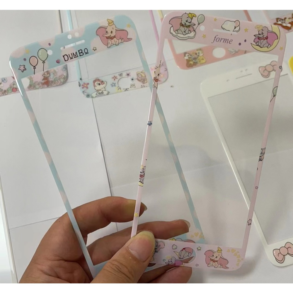 iphone 7 plus 玻璃貼 現貨奇奇蒂蒂貓和老鼠軟邊 iphone 8 plus 保護貼 滿版鋼化膜 螢幕保護貼-細節圖7