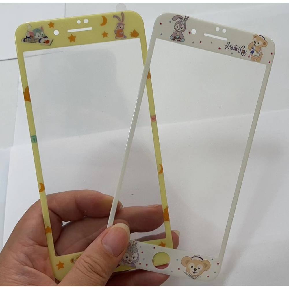 iphone 7 plus 玻璃貼 現貨史迪奇達飛熊草莓熊 iphone 8 plus 保護貼 滿版鋼化膜 螢幕保護貼-細節圖6