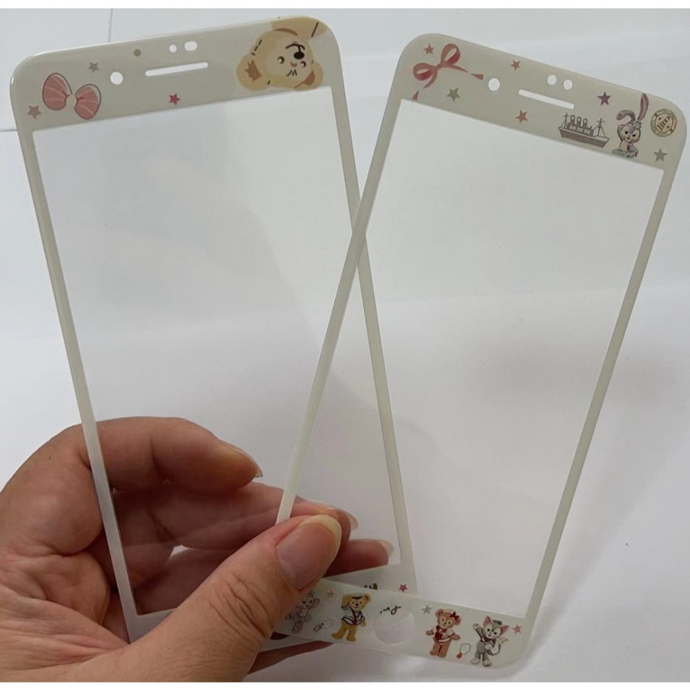 iphone 7 plus 玻璃貼 現貨史迪奇達飛熊草莓熊 iphone 8 plus 保護貼 滿版鋼化膜 螢幕保護貼-細節圖7