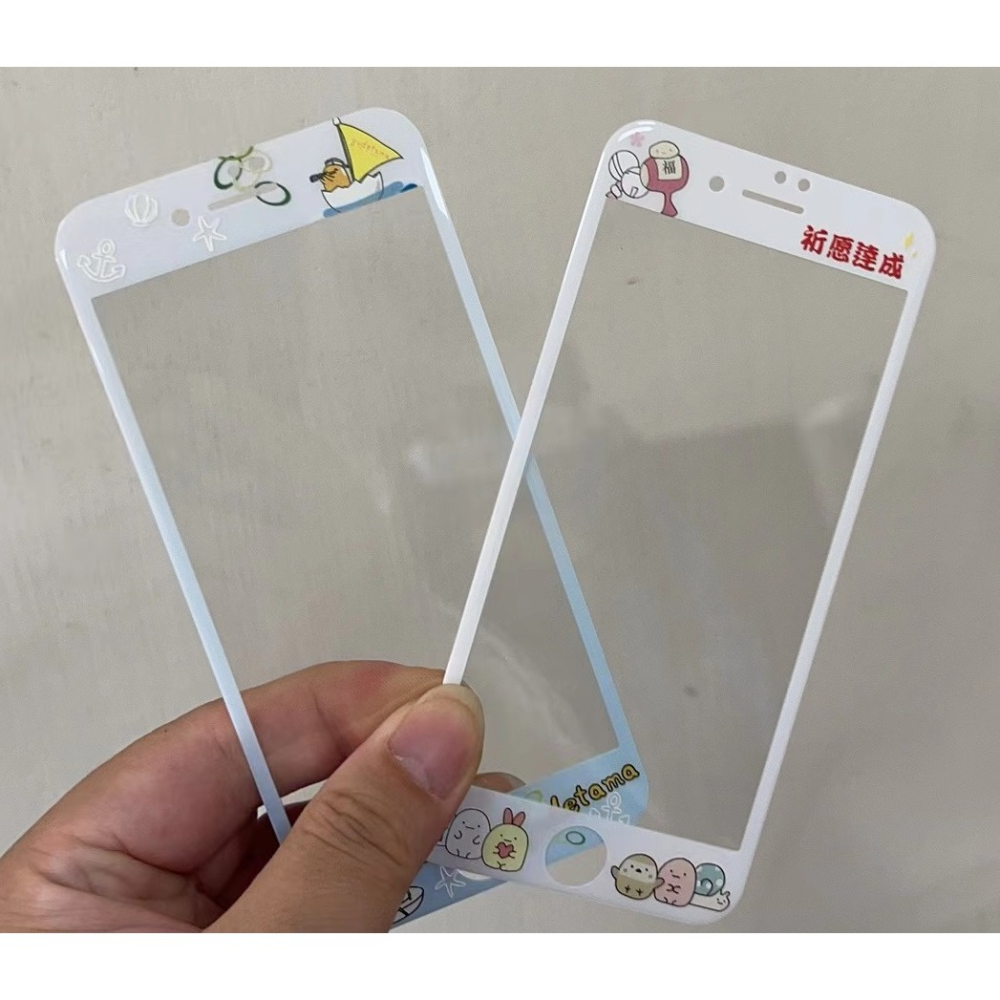 iphone 7 保護貼 現貨多圖案卡通迪士尼公主麵包超人軟邊 iphone 8 保護貼iphone 6s螢幕貼鋼化膜-細節圖5
