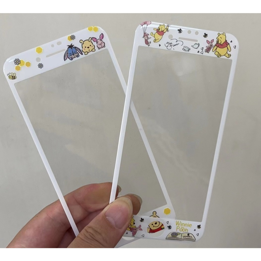 iphone 7 保護貼 現貨多圖迪士尼米奇小熊維尼軟邊鋼化膜 iphone 8 保護貼 i6s螢幕貼 手機膜 保護膜-細節圖8