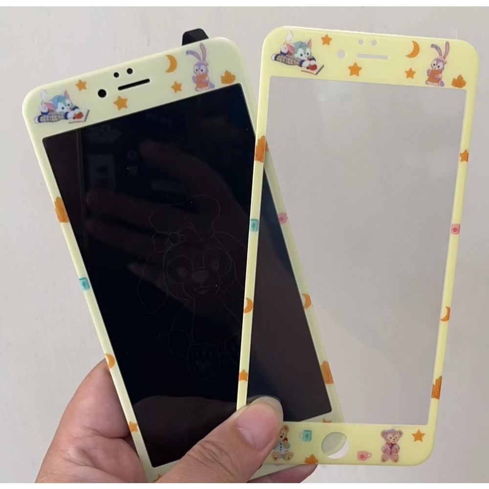 iphone 6s plus 保護貼 防窺 現貨迪士尼公主達飛熊史迪奇軟邊鋼化膜 i6splus 保護貼 螢幕貼 鋼化膜-細節圖5