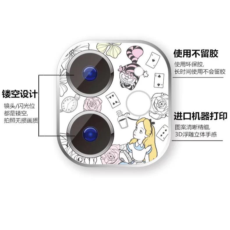 iphone 11 pro max 鏡頭保護貼 現貨卡通鏡頭保護貼鏡頭貼iphone 11 pro玻璃貼全覆蓋手機鏡頭-細節圖8