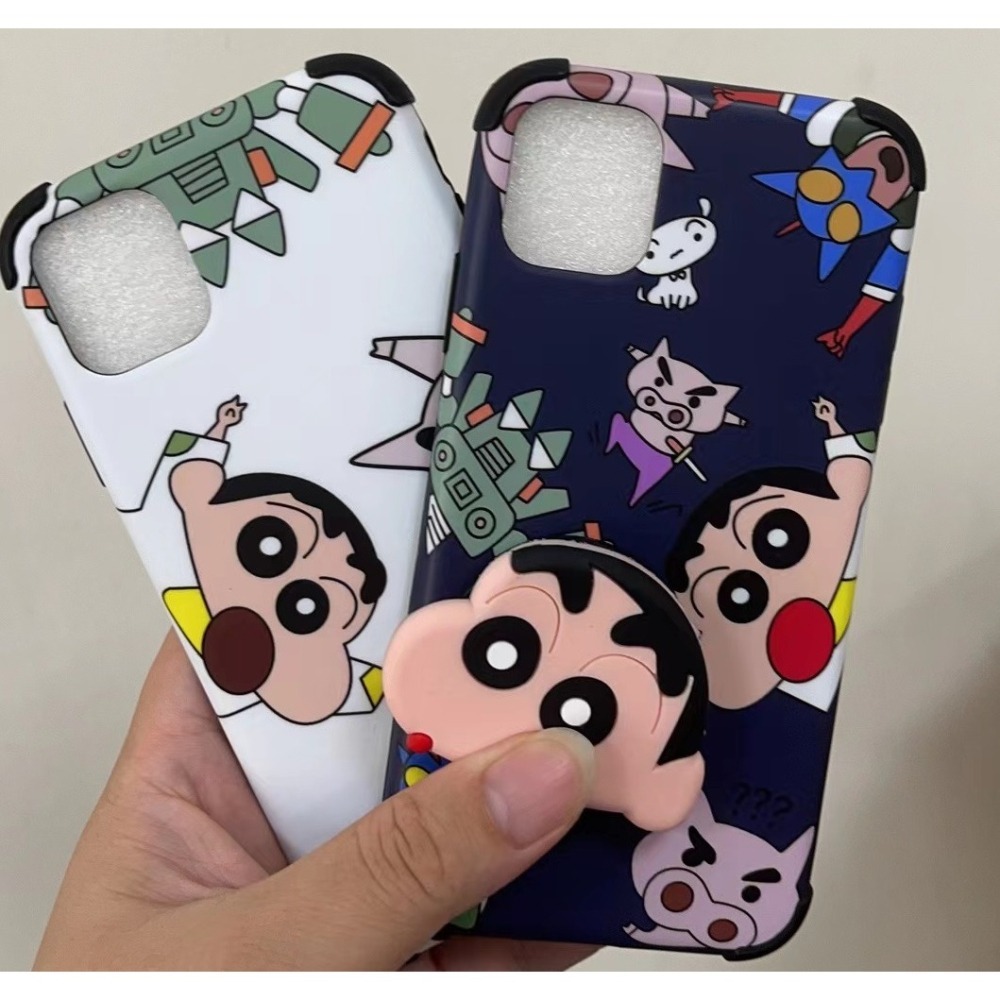 iphone 11 手機殼 現貨迪士尼暴力熊米奇小新+支架 可愛 i11 手機殼卡通iphone 11 pro 手機殼-細節圖3