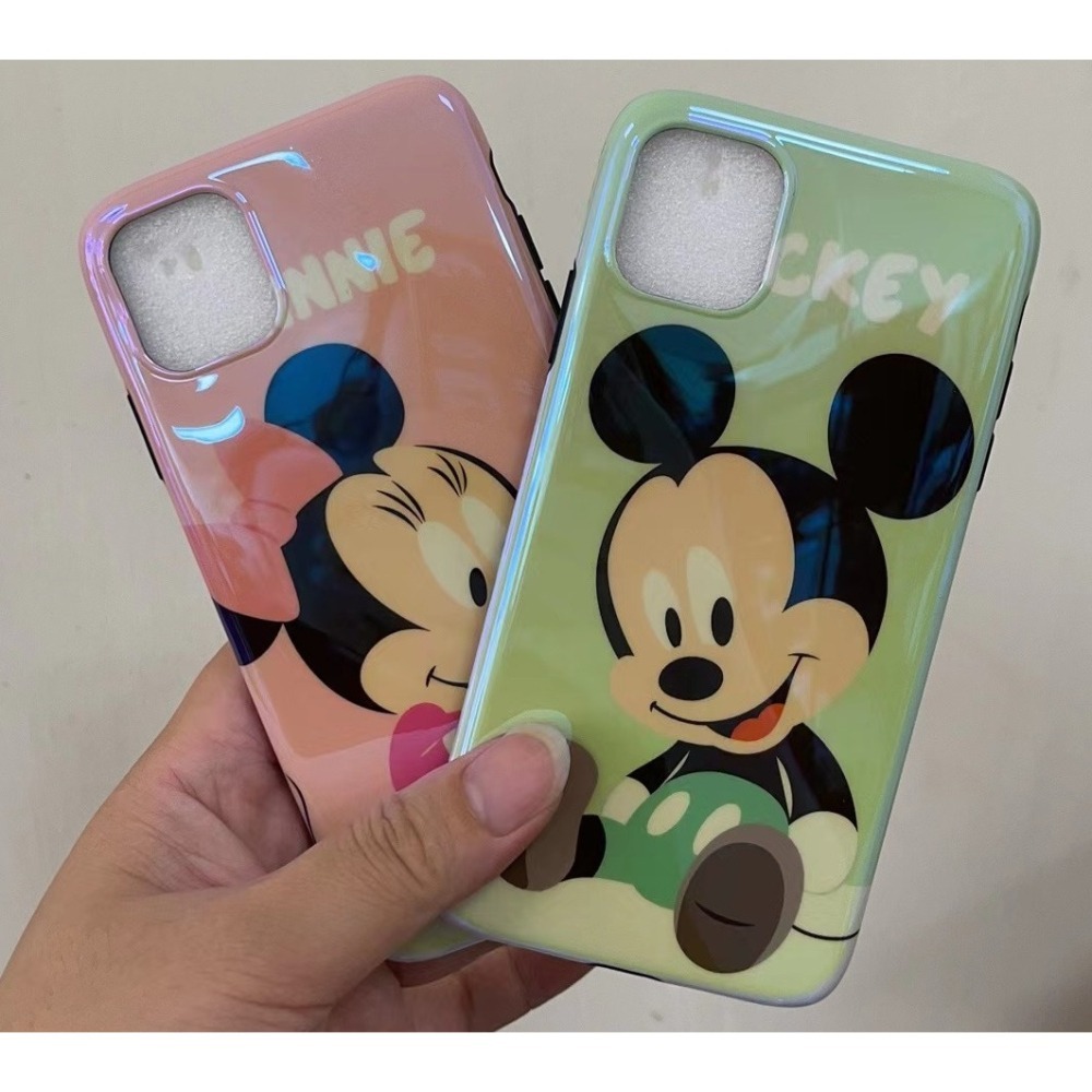 iphone 11 手機殼 現貨迪士尼暴力熊米奇小新+支架 可愛 i11 手機殼卡通iphone 11 pro 手機殼-細節圖5