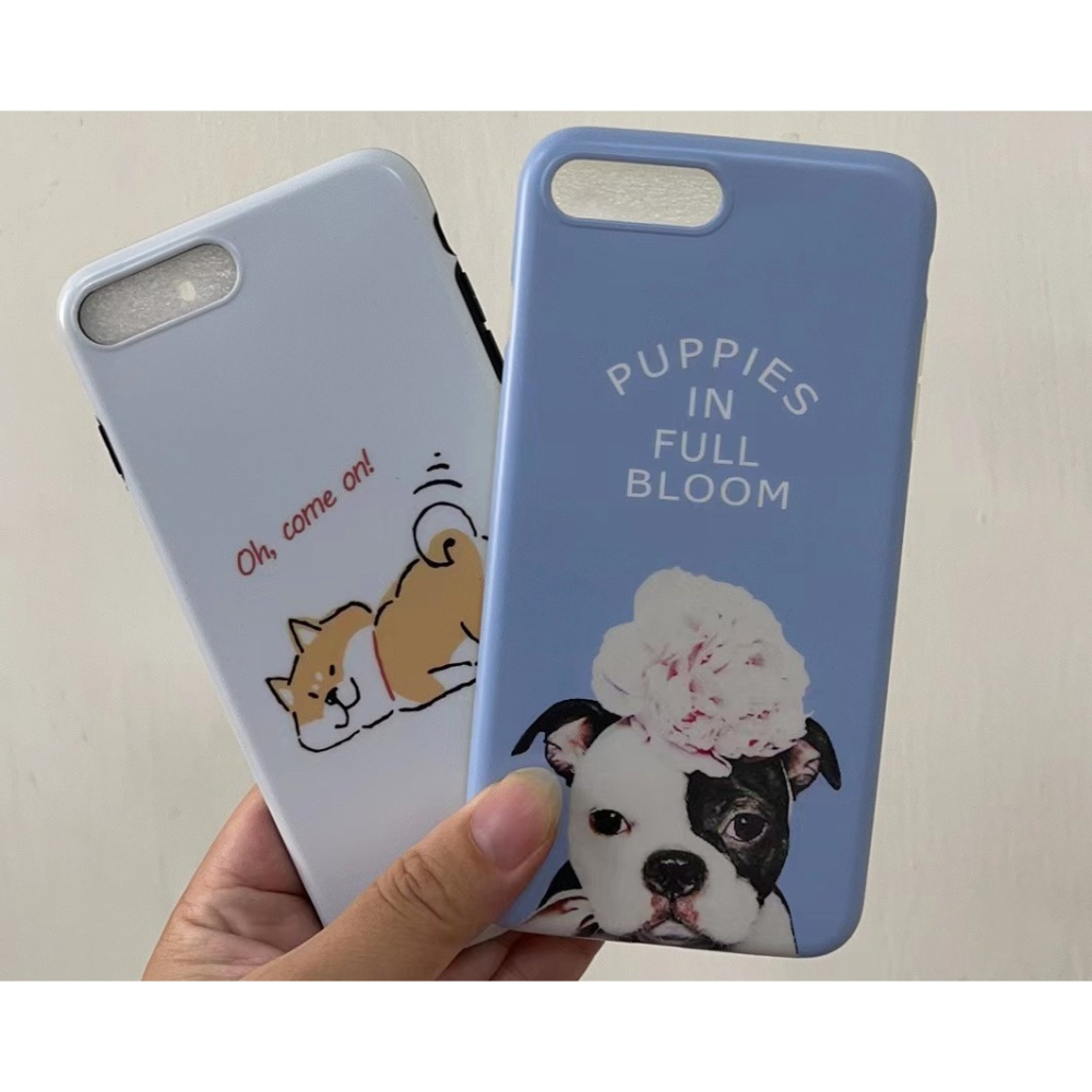 iphone 7 plus 手機殼 現貨48圖可愛柴犬狗狗貓咪全包軟殼iphone 8 plus 手機殼i8 plus-細節圖6