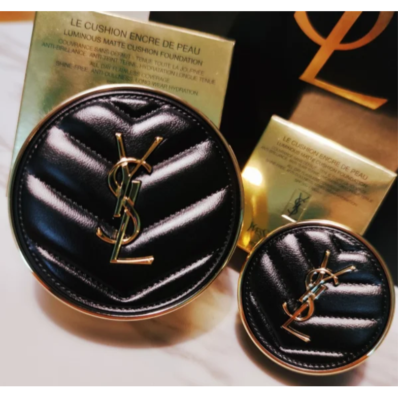 ✿ YSL ✿ ysl 恆久完美霧光氣墊粉餅  超模光感精華水氣墊 5G迷你版 精巧版-細節圖3