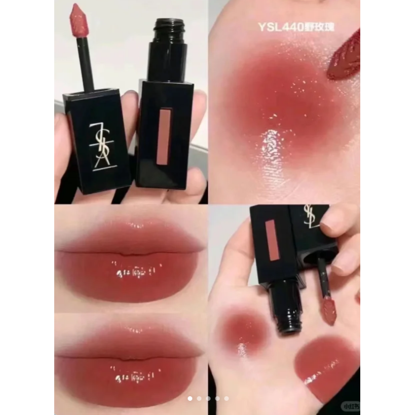 ✿ YSL ✿ ysl 奢華緞面漆光唇釉 5.5ML 現貨 610冰烏龍 440夜玫瑰-細節圖2