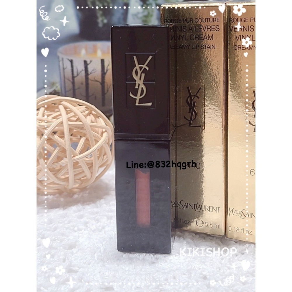 ✿ YSL ✿ ysl 奢華緞面漆光唇釉 5.5ML 現貨 610冰烏龍 440夜玫瑰-細節圖4