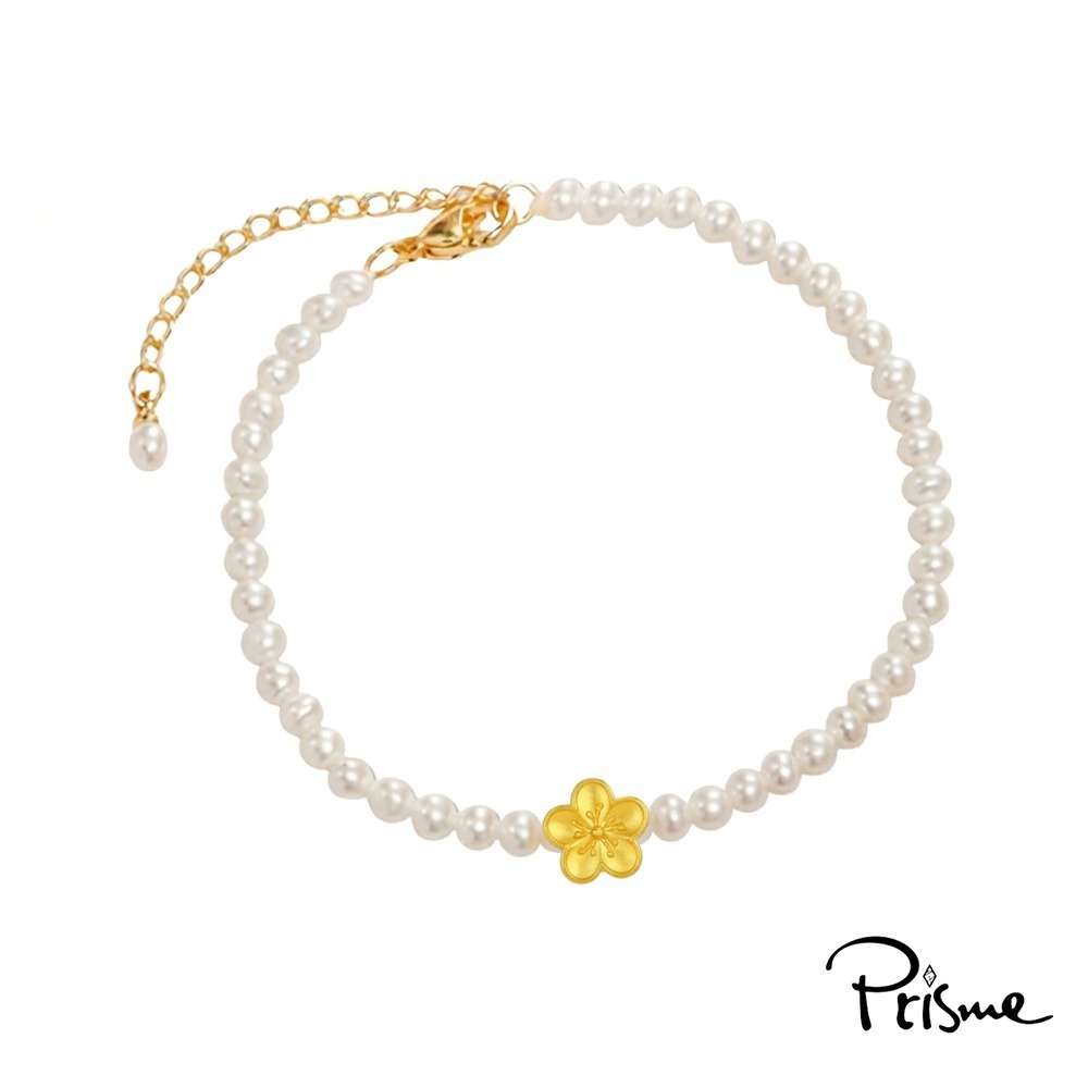 【Prisme Gold】黃金墜手鍊 送禮推薦 純金999綴飾珍珠手鍊 多款 (約0.05錢±0.02)-規格圖5