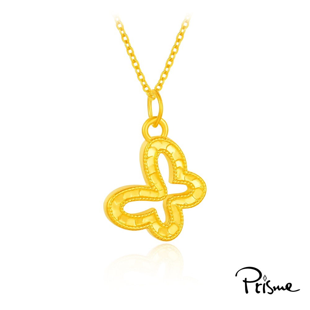 【Prisme Gold】黃金墜項鍊 黃金墜項鍊 附贈鈦鍍金項鍊 多款 (約重0.08錢±0.03)-規格圖8