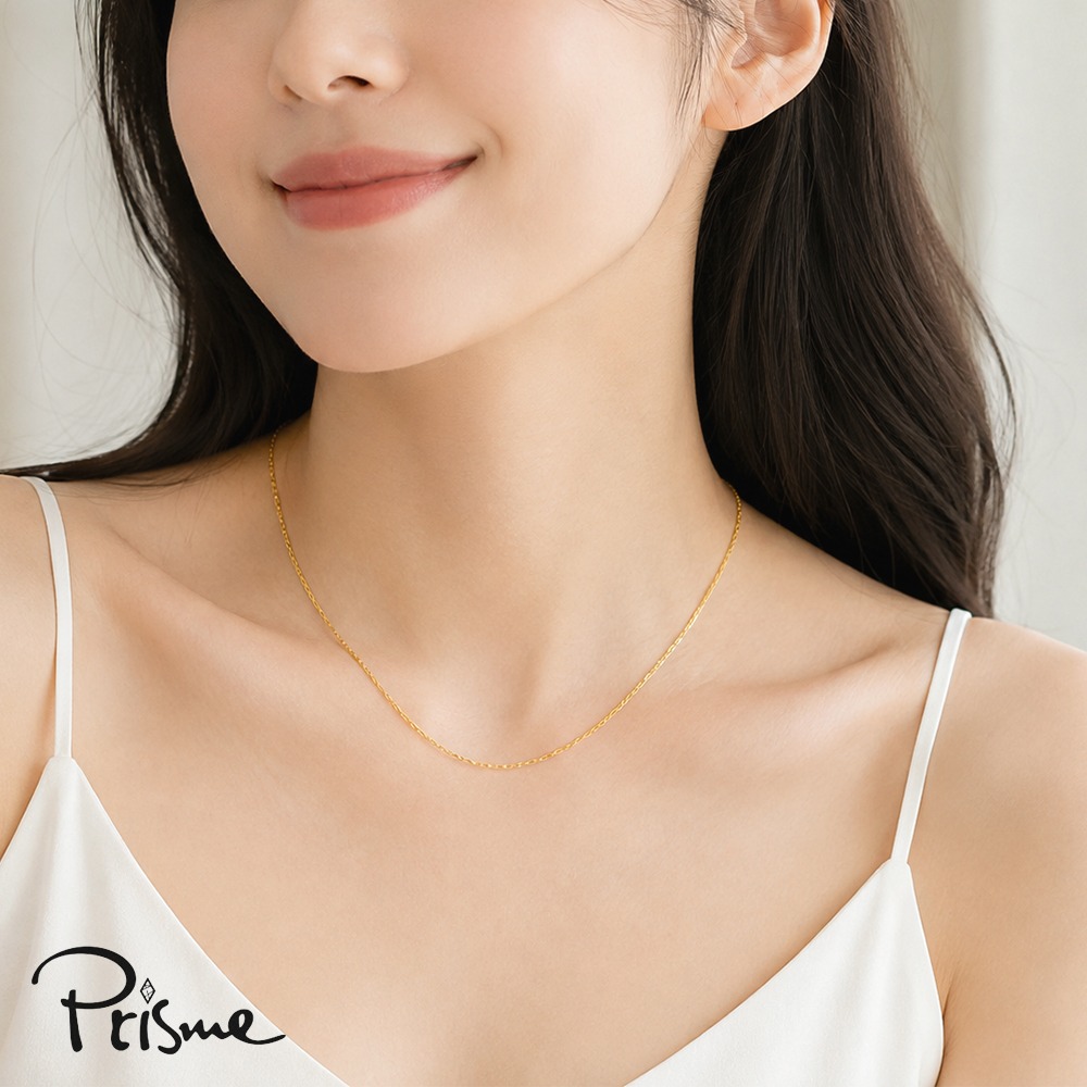 【Prisme Gold】18K金項鍊 鎖骨鍊 細款項鍊 約0.2g-細節圖3
