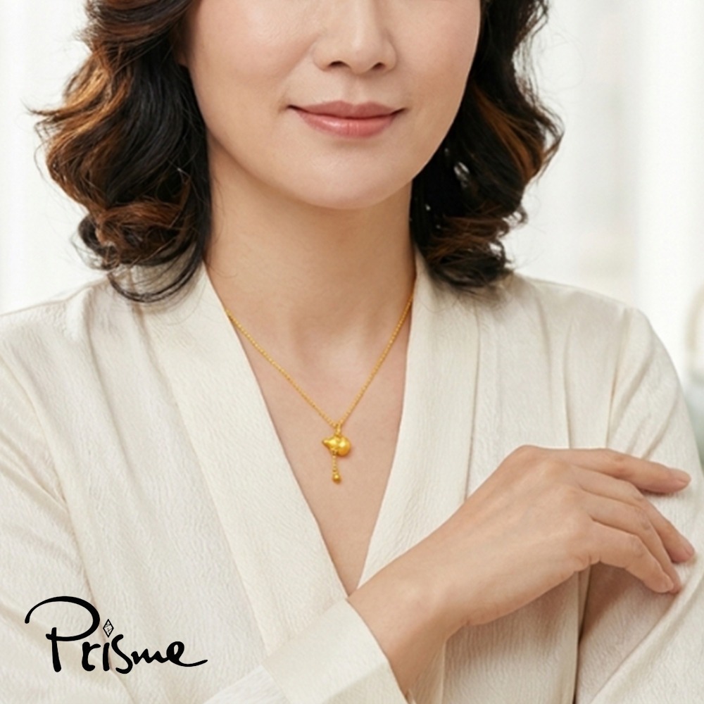 【Prisme Gold】黃金墜項鍊 馨情盛放 純金999墜飾 贈鈦鍍金鍊 (金重約0.13錢±0.03) 加贈禮盒-細節圖7