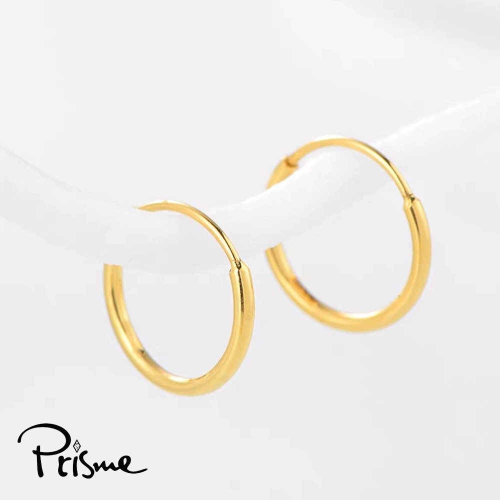 【Prisme Gold】黃金耳環 簡約耳圈耳環 (金重：約0.1錢±0.01)-細節圖4