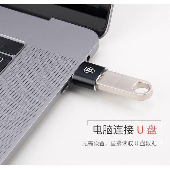 倍思 Baseus Micro母/轉TypeC公 TypeC母/轉USB公 USB母轉TypeC公 轉接頭 OTG轉接頭-細節圖5