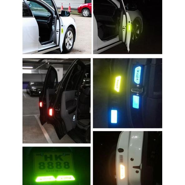 【現貨】 反光貼紙 車門防撞貼 汽車標誌貼 警示 安全條 紅白警示 防撞貼 OPEN 車用夜間反光條 反光板 車門-細節圖2