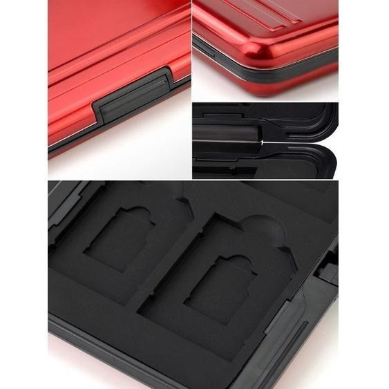 鋁合金 記憶卡儲存盒 記憶卡盒 TF卡收納盒 SD卡 記憶卡收納盒 SD卡收納盒 鋁製 防水防摔防塵 可放16張-細節圖4