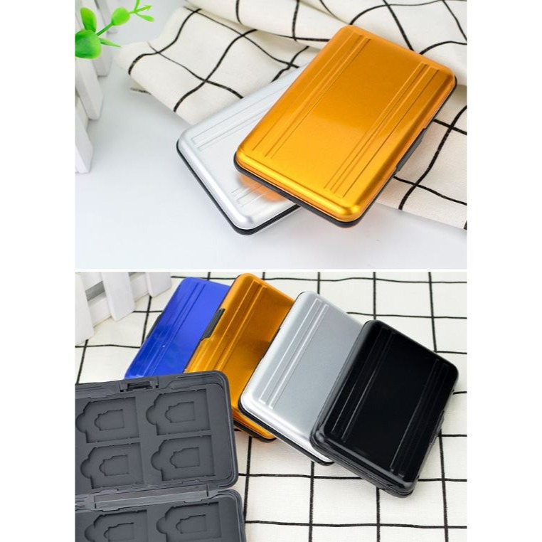 鋁合金 記憶卡儲存盒 記憶卡盒 TF卡收納盒 SD卡 記憶卡收納盒 SD卡收納盒 鋁製 防水防摔防塵 可放16張-細節圖6