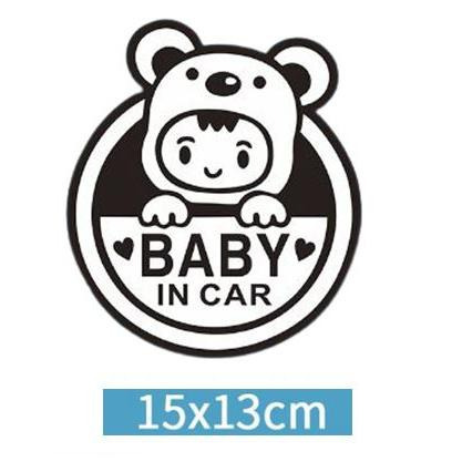 【台灣現貨】 寶寶車貼 磁吸 babyincar  車貼 防水防曬 車內有寶寶 標誌 貼紙 警語 安全 無痕 無膠 反光-細節圖2