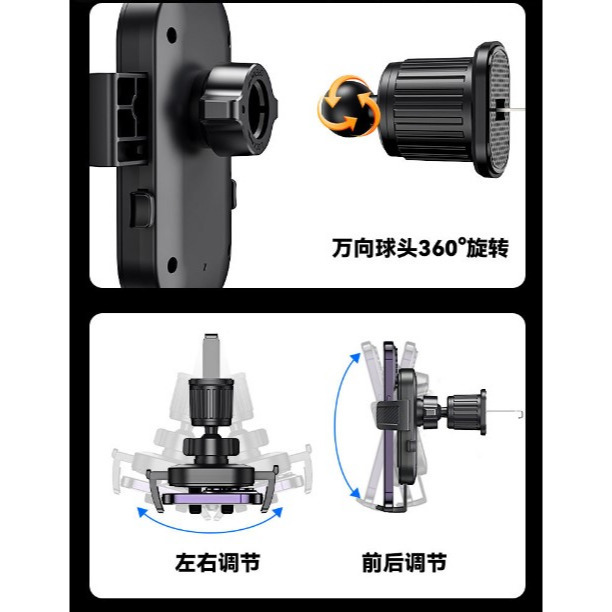 手機架 汽車支架 手機支架 360度 車用手機支架 手機 導航支架 車用手機架 重力感應 防震 出風口式-細節圖10