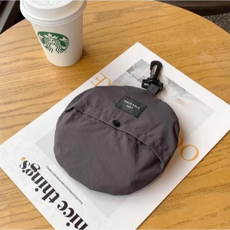 可折疊漁夫帽 素面漁夫帽 漁夫帽 抽繩漁夫帽 遮陽防曬 防曬帽 便擕 男女可用 附黑色防風繩 帽子-細節圖5