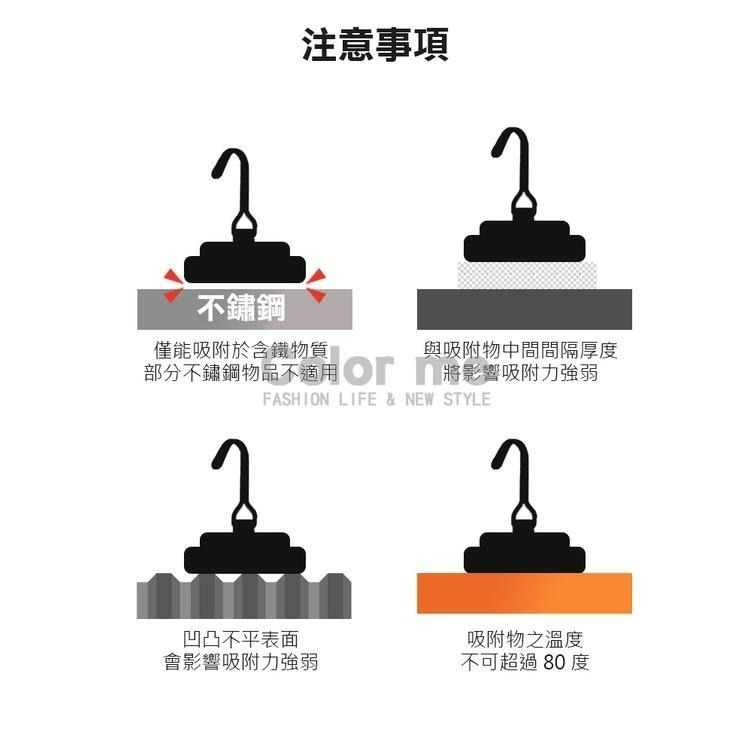 磁鐵掛勾 強力磁鐵 掛勾 掛鉤 磁鐵勾 可旋轉 磁力掛勾 強力磁鐵 360°旋轉 強磁掛勾【M119】Color me-細節圖9