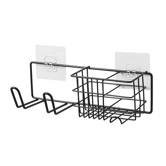 牙刷架 瀝水架 吹風機架 無痕掛勾 掛鈎 置物架 收納架 牙膏架 免打孔 鐵藝 萬用吹風機架【R030】COLOR ME-細節圖8