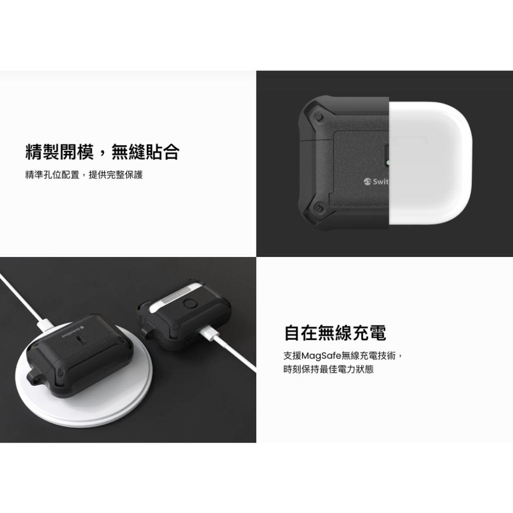 【快速出貨】Switcheasy 魚骨牌 AirPods Pro 2代 通用1代 Guardian 軍規耐衝擊保護套-細節圖5