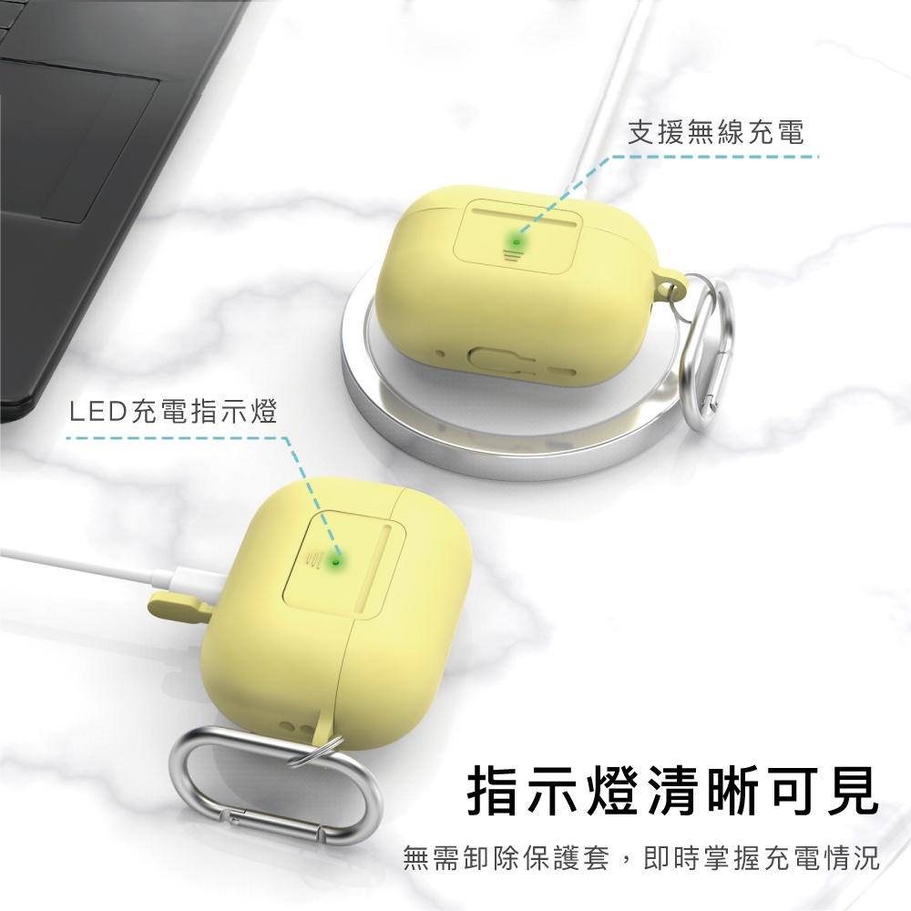 Aha Style AirPods Pro 2代 開關按鍵防摔矽膠掛繩掛鉤保護殼（連體款）-細節圖6