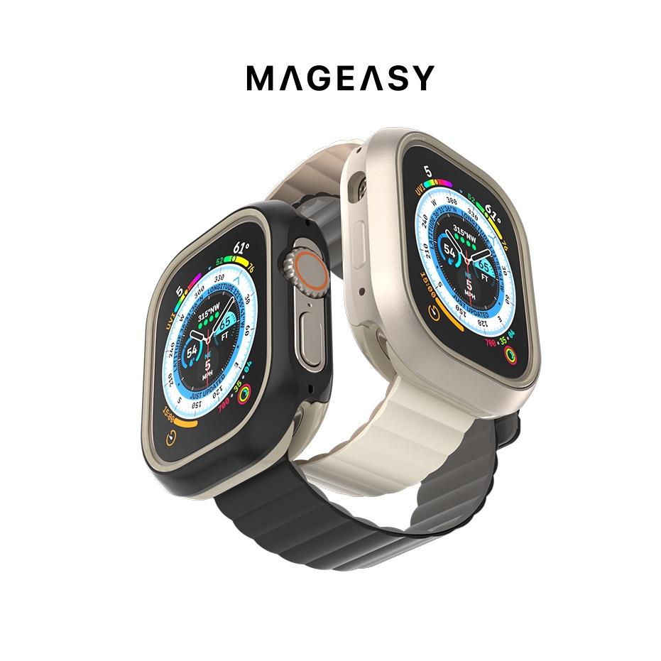 魚骨牌 MAGEASY Odyssey Apple Watch S9/SE/Ultra 全系列金屬手錶保護殼（支援新款）-細節圖7