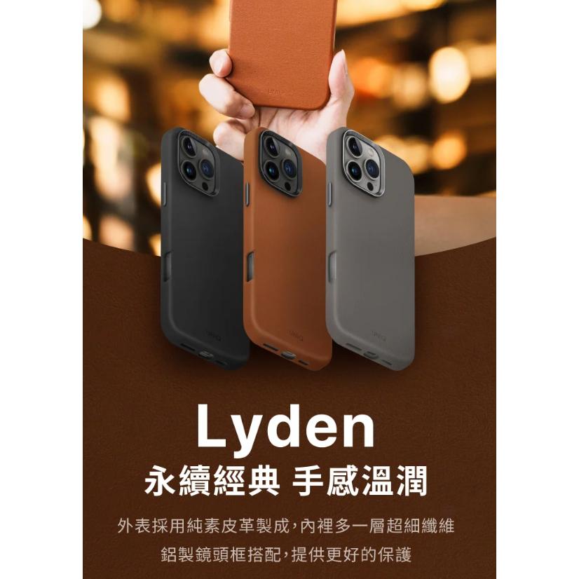 【16新品】UNIQ Lyden iPhone 16 Pro系列 耐刮皮革磁吸手機殼（支援MagSafe)-細節圖2