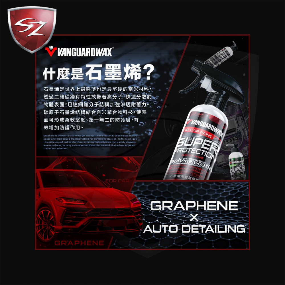 SZ 鐵甲武士 超級防護系列 石墨烯車漆陶瓷鍍膜劑 RH-5050 473ml 車漆 石墨烯 陶瓷鍍膜 防UV 防潑水-細節圖3