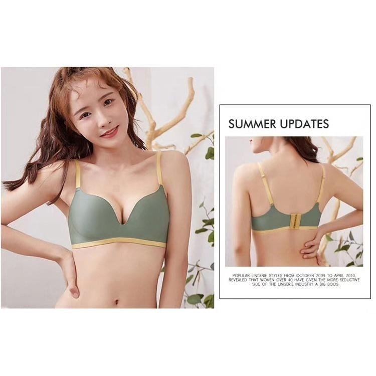 【台灣現貨】超爆乳🎀上托集中無鋼圈一片式厚杯無痕內衣 /許願花園-細節圖5