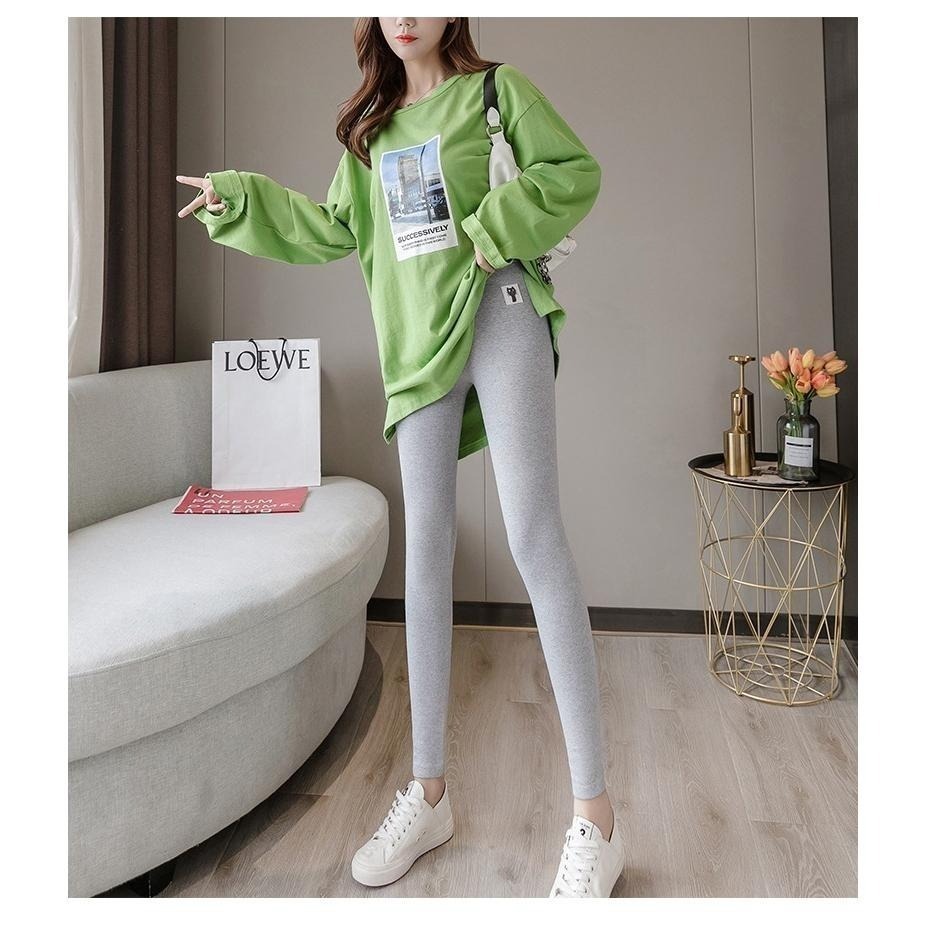 【台灣現貨】小貓高腰內搭褲 緊身褲 小腳褲 棉褲 九分褲 長褲 /許願花園-細節圖6