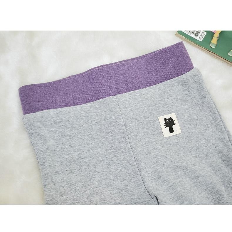 【台灣現貨】小貓高腰內搭褲 緊身褲 小腳褲 棉褲 九分褲 長褲 /許願花園-細節圖7