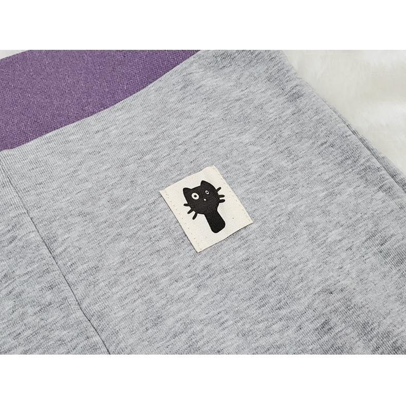 【台灣現貨】小貓高腰內搭褲 緊身褲 小腳褲 棉褲 九分褲 長褲 /許願花園-細節圖8