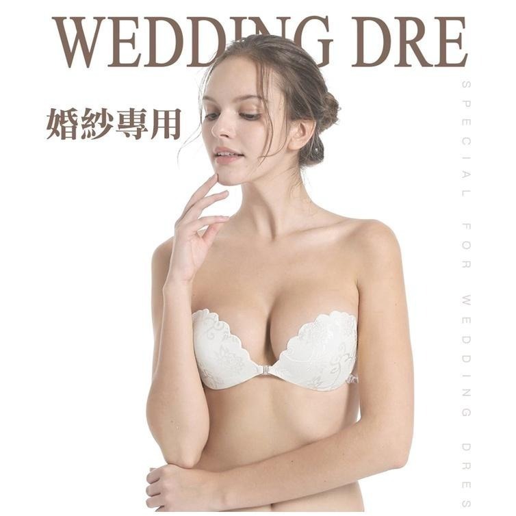 【台灣現貨】婚紗露背專用🎀蕾絲隱形胸罩 超輕超透氣矽膠胸貼 無肩帶內衣 /許願花園-細節圖2