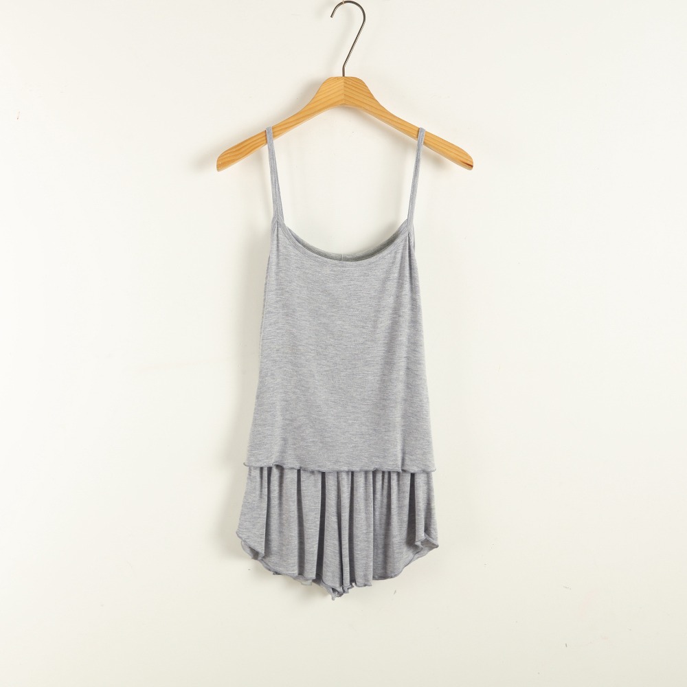 【台灣現貨】上衣+短褲💖兩件式莫代爾細肩帶居家服 無袖睡衣 套裝 /許願花園-規格圖10