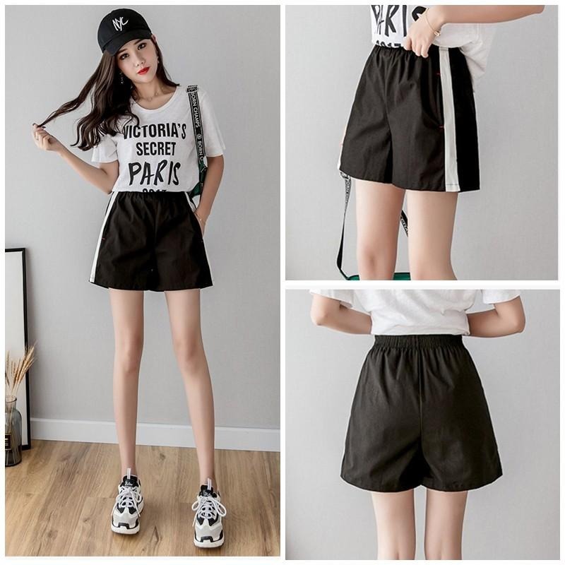 【台灣現貨】棉麻休閒短褲💕鬆緊腰高腰百搭短褲 /許願花園-細節圖8