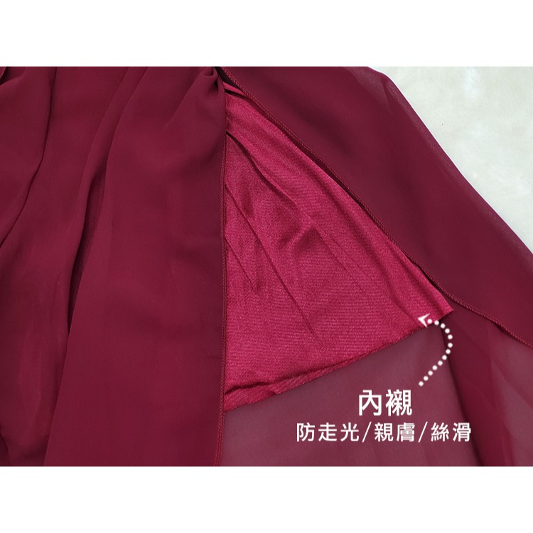 【台灣現貨】雪紡高腰闊腿褲裙 薄款休閒寬鬆顯瘦寬褲長裙/許願花園-細節圖9