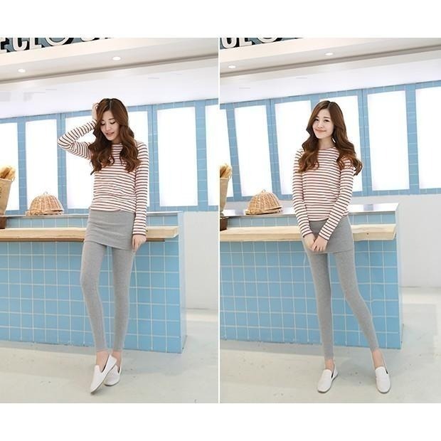 【台灣現貨】時尚百搭顯瘦假兩件包臀褲裙 內搭褲 打底褲  /許願花園-細節圖5