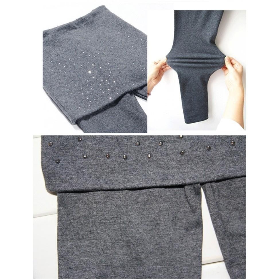 【台灣現貨】包臀假兩件褲裙 韓版修身燙鑽褲裙 鉚釘九分褲 /許願花園-細節圖6