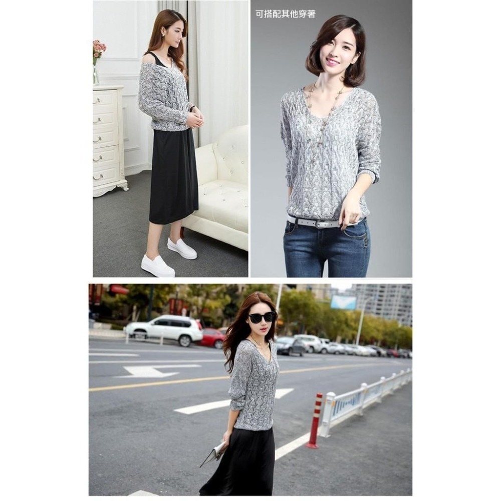 【台灣現貨】長袖長裙針織兩件式套裝 洋裝 針織衫背心裙 /許願花園-細節圖4