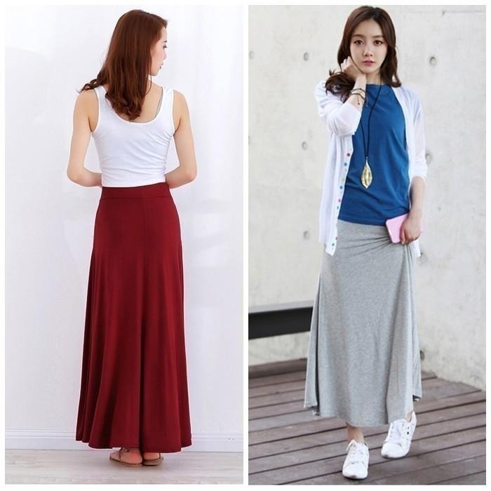 【台灣現貨】莫代爾口袋大擺長裙 百摺包臀長裙 休閒裙 百褶裙 A字裙 /許願花園-細節圖7